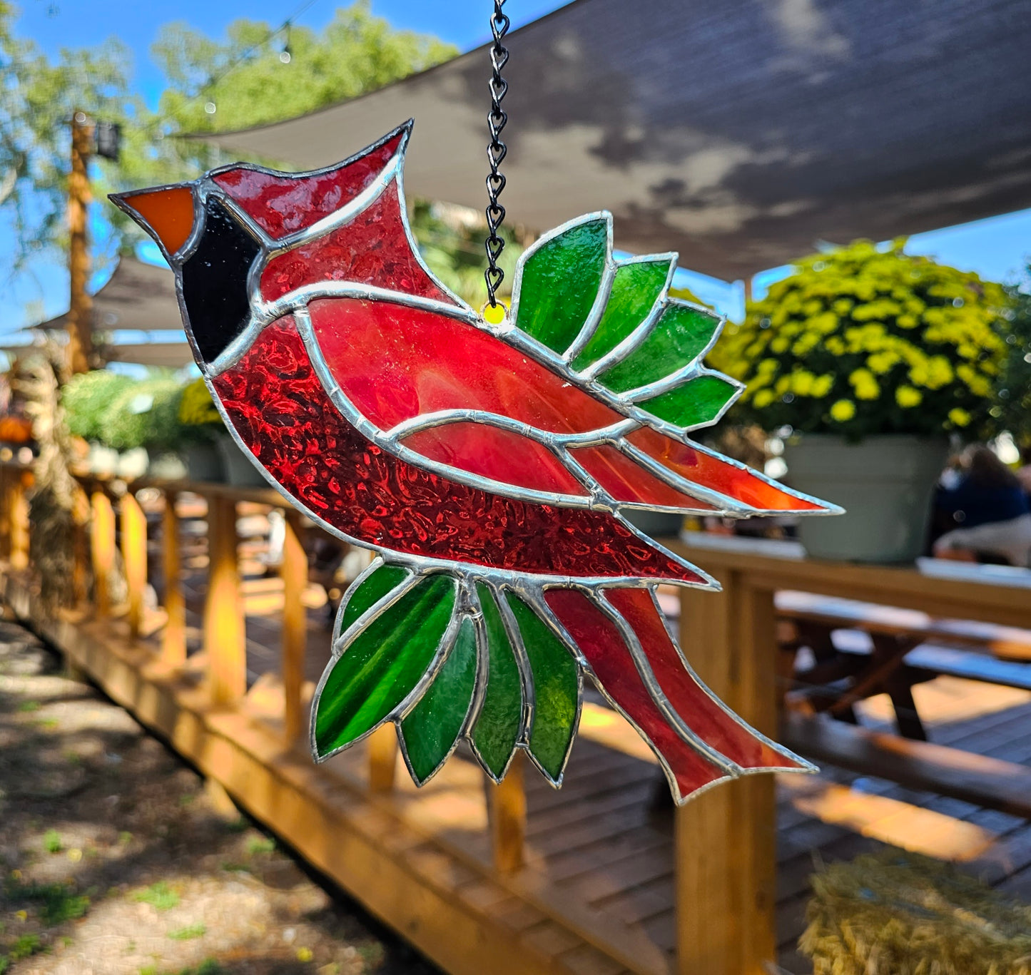Red Cardinal Stained Glass