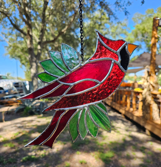 Red Cardinal Stained Glass